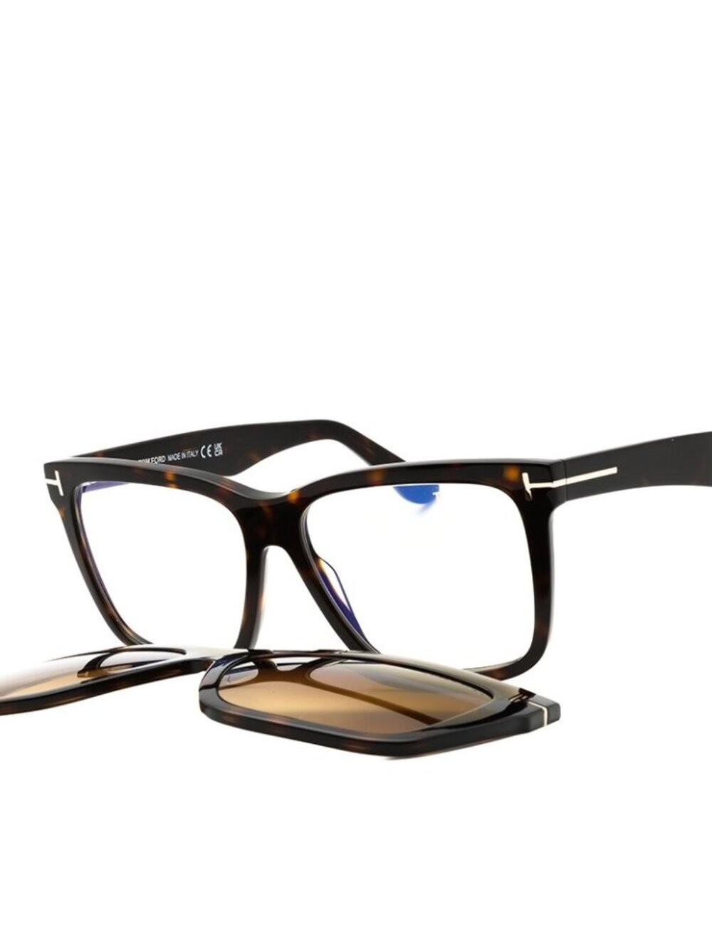 Womens' Tom Ford Magnetic Clip-on Eyeglasses Tortoise TF6069-B 54mm NEW